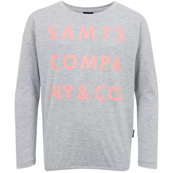  Girl's T -Shirt mit langen Ärmeln SAM 73 KAT GT 557 HELLGRAU 