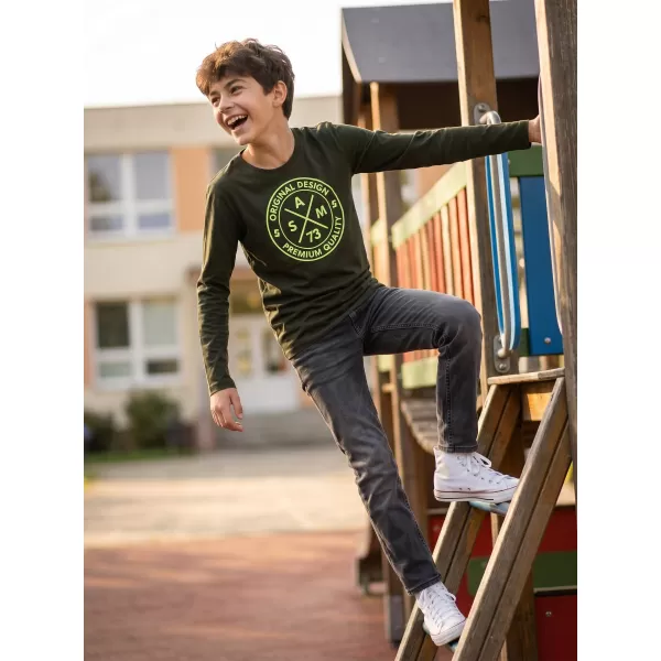  Boy T -Shirt mit langen Ärmeln SAM 73 SASHA BT 552 ARMEE 