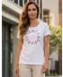 Frauen t -Shirt mit kurzen Ärmeln SAM 73 ARIAS WT 825 WEIß