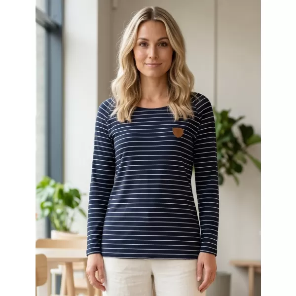  Frauen t -Shirt mit langen Ärmeln SAM 73 PAULA WT 836 DUNKELBLAU 