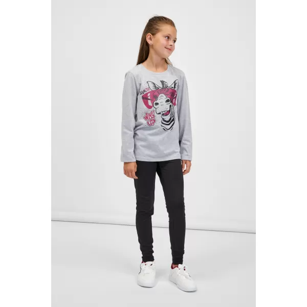  Girl's T -Shirt mit langen Ärmeln SAM 73 AGNES GT 555 HELLGRAU 