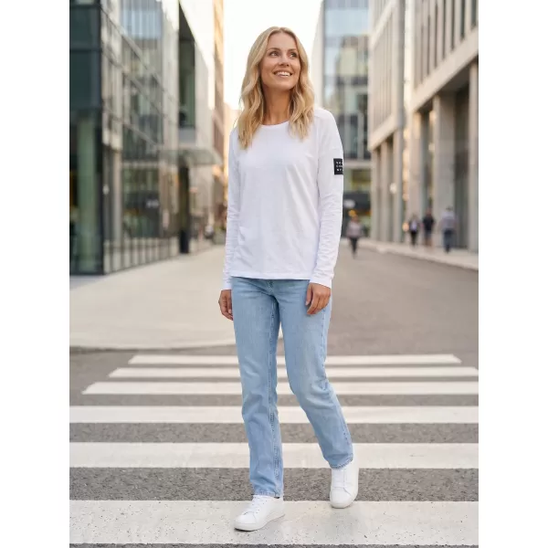  Frauen t -Shirt mit langen Ärmeln SAM 73 VIRGINIA WT 832 WEIß 