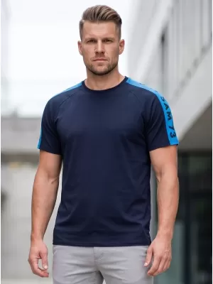 Herren t -Shirt mit kurzen Ärmeln SAM 73 BONO MT 782 DUNKELBLAU
