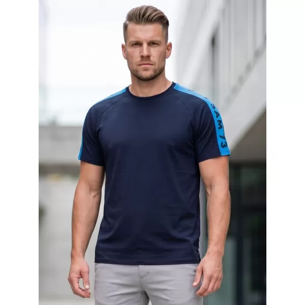  Herren t -Shirt mit kurzen Ärmeln SAM 73 BONO MT 782 DUNKELBLAU 