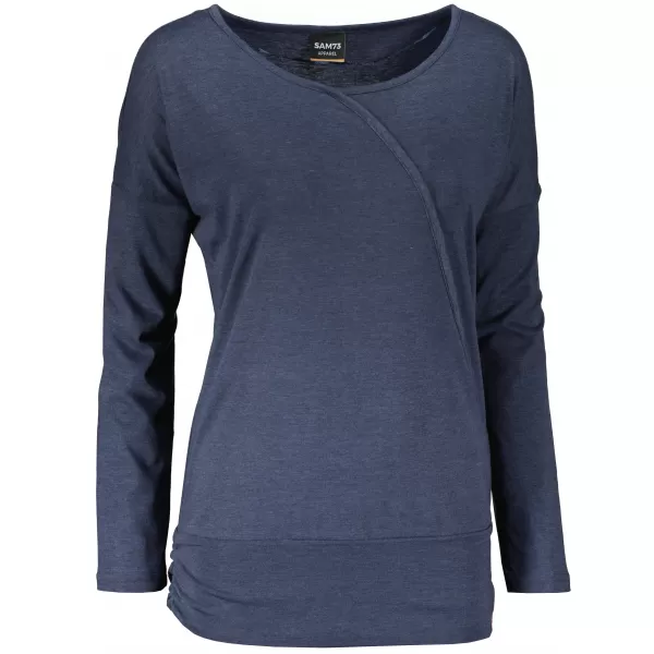  Frauen t -Shirt mit langen Ärmeln SAM 73 SANDRA WT 830 BLAU 