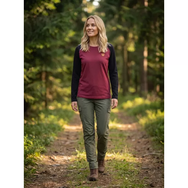  Frauen t -Shirt mit langen Ärmeln SAM 73 TIA WT 833 DUNKELROSA 
