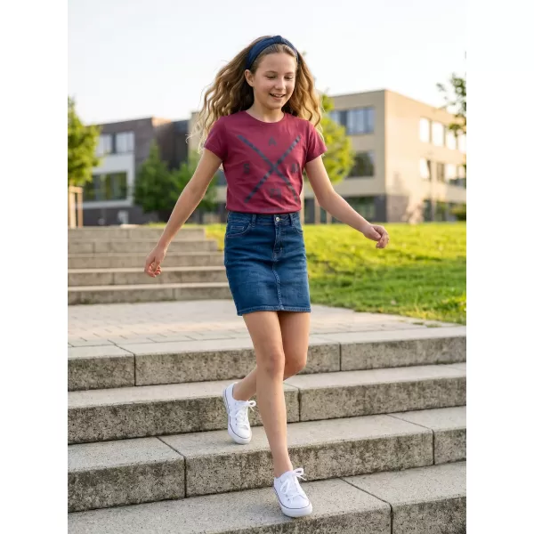  Girl's T -Shirt mit kurzen Ärmeln SAM 73 CAROLINE GT 554 DUNKELROSA 