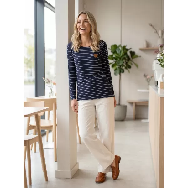  Frauen t -Shirt mit langen Ärmeln SAM 73 PAULA WT 836 DUNKELBLAU 