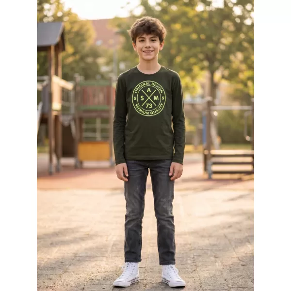  Boy T -Shirt mit langen Ärmeln SAM 73 SASHA BT 552 ARMEE 