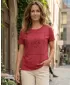 Frauen t -Shirt mit kurzen Ärmeln SAM 73 TANYA WT 826 DUNKELROSA