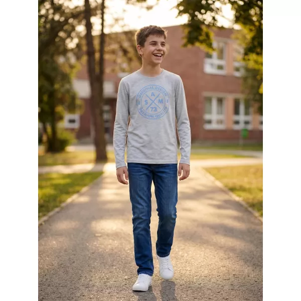  Boy T -Shirt mit langen Ärmeln SAM 73 SASHA BT 552 HELLGRAU 