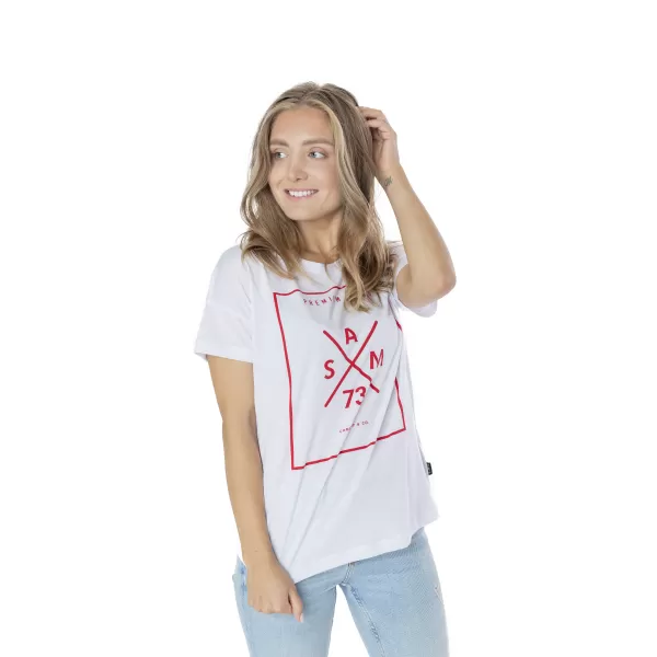  Damen-T-Shirt mit kurzen Ärmeln SAM 73 TANYA WT 826 WEIß 