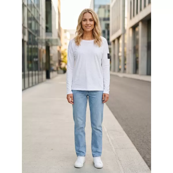  Frauen t -Shirt mit langen Ärmeln SAM 73 VIRGINIA WT 832 WEIß 