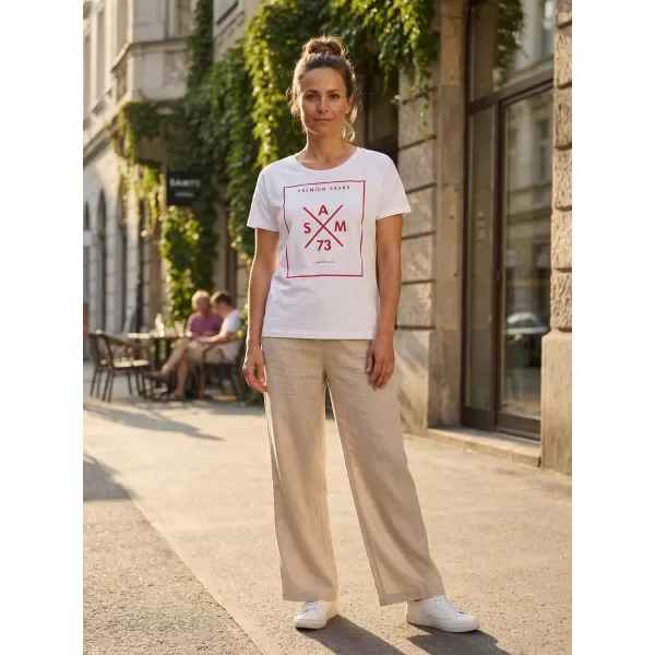  Damen-T-Shirt mit kurzen Ärmeln SAM 73 TANYA WT 826 WEIß 