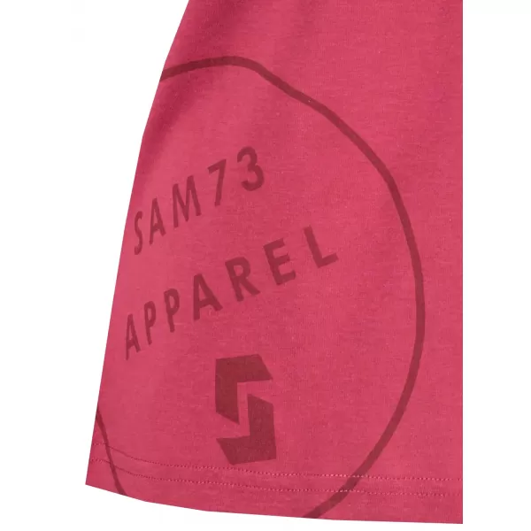  Frauen t -Shirt mit kurzen Ärmeln SAM 73 LEAH WT 828 DUNKELROSA 