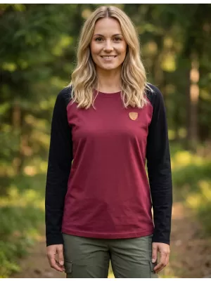 Frauen t -Shirt mit langen Ärmeln SAM 73 TIA WT 833 DUNKELROSA