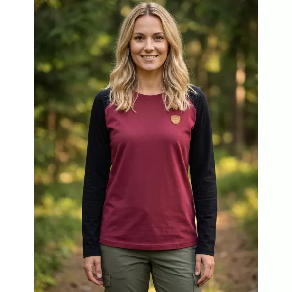  Frauen t -Shirt mit langen Ärmeln SAM 73 TIA WT 833 DUNKELROSA 