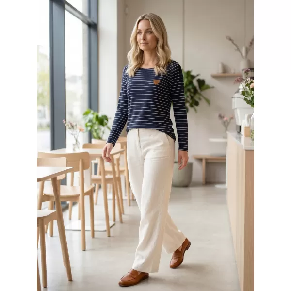  Frauen t -Shirt mit langen Ärmeln SAM 73 PAULA WT 836 DUNKELBLAU 