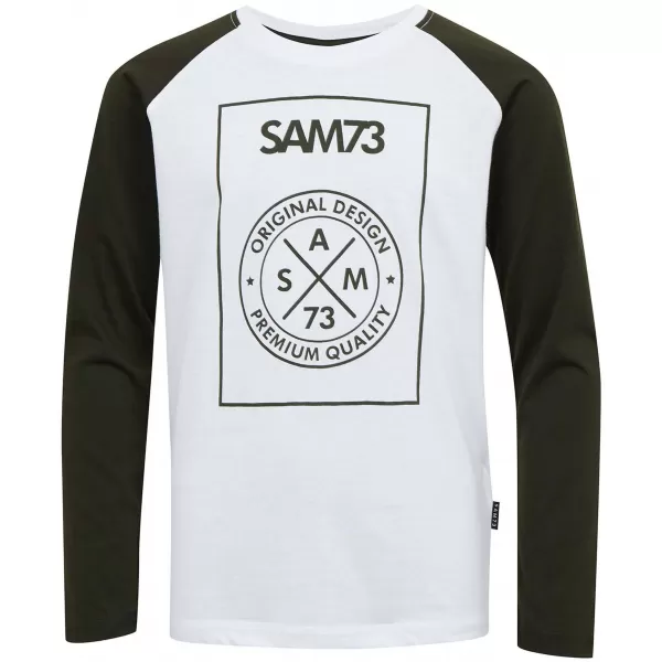  Boy T -Shirt mit langen Ärmeln SAM 73 JACK BT 553 WEIß 
