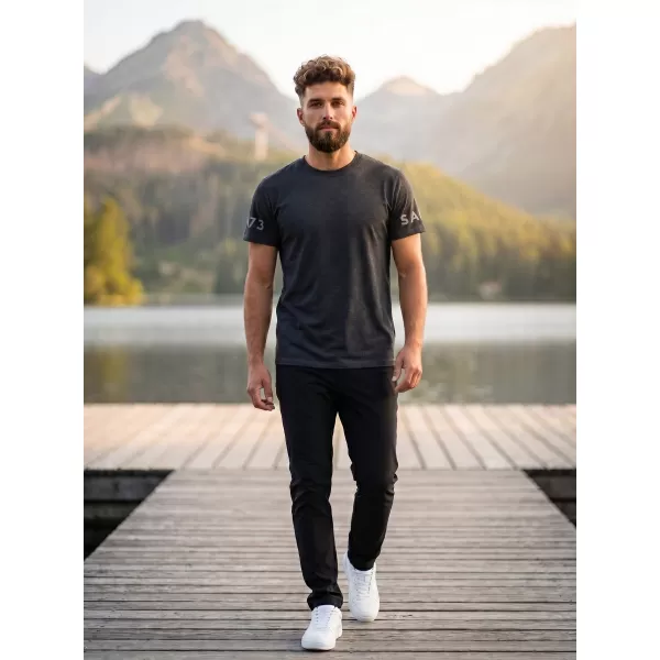  Herren t -Shirt mit kurzen Ärmeln SAM 73 MATTHEW MT 779 SCHWARZ 