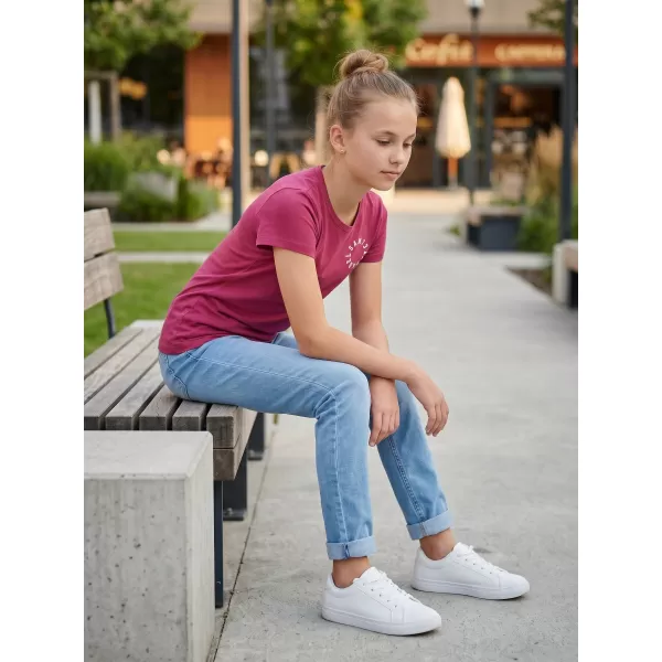  Girl's T -Shirt mit kurzen Ärmeln SAM 73 LEONI GT 553 DUNKELROSA 
