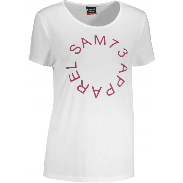  Frauen t -Shirt mit kurzen Ärmeln SAM 73 ARIAS WT 825 WEIß 