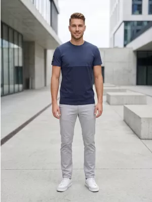 Herren t -Shirt mit kurzen Ärmeln SAM 73 KILLIAN MT 781 BLAU
