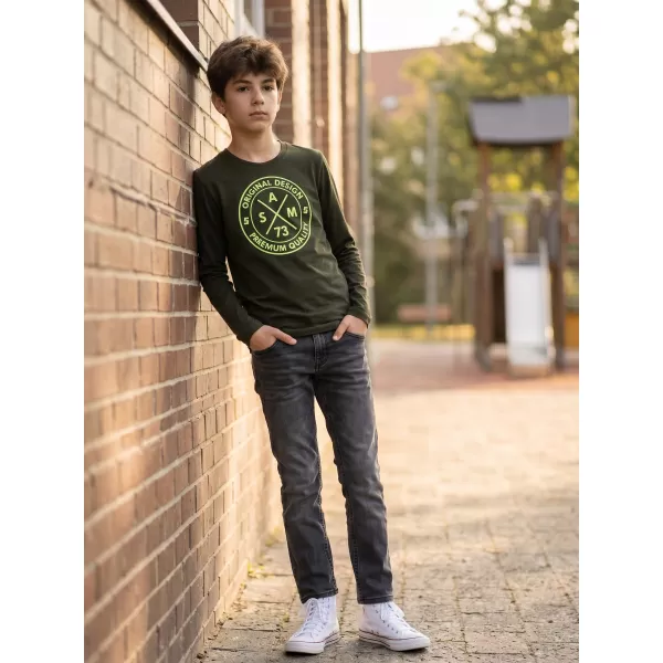  Boy T -Shirt mit langen Ärmeln SAM 73 SASHA BT 552 ARMEE 