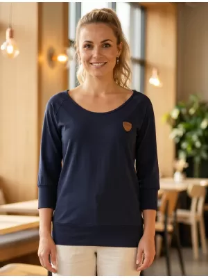 Frauen t -Shirt mit langen Ärmeln SAM 73 ELENA WT 831 DUNKELBLAU