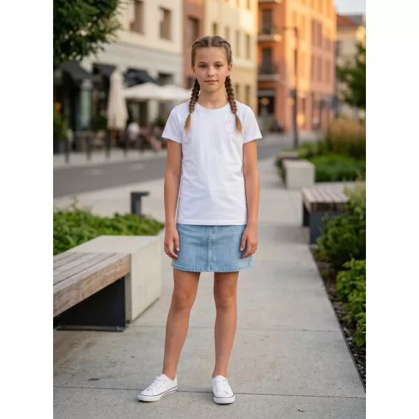  Girl's T -Shirt mit kurzen Ärmeln SAM 73 LEONI GT 553 WEIß 