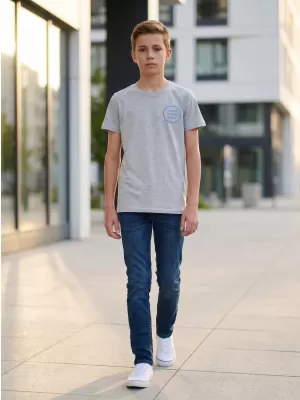 Boy T -Shirt mit kurzen Ärmeln SAM 73 BLAIR BT 551 HELLGRAU