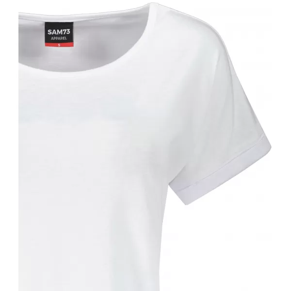  Frauen t -Shirt mit kurzen Ärmeln SAM 73 LEAH WT 828 WEIß 