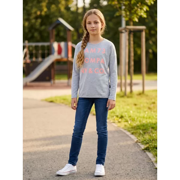  Girl's T -Shirt mit langen Ärmeln SAM 73 KAT GT 557 HELLGRAU 