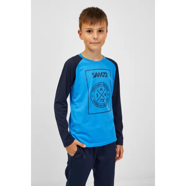  Boy T -Shirt mit langen Ärmeln SAM 73 JACK BT 553 HELLBLAU 