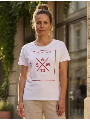 Damen-T-Shirt mit kurzen Ärmeln SAM 73 TANYA WT 826 WEIß