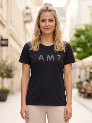 Frauen t -Shirt mit kurzen Ärmeln SAM 73 JOHANNA WT 835 SCHWARZ
