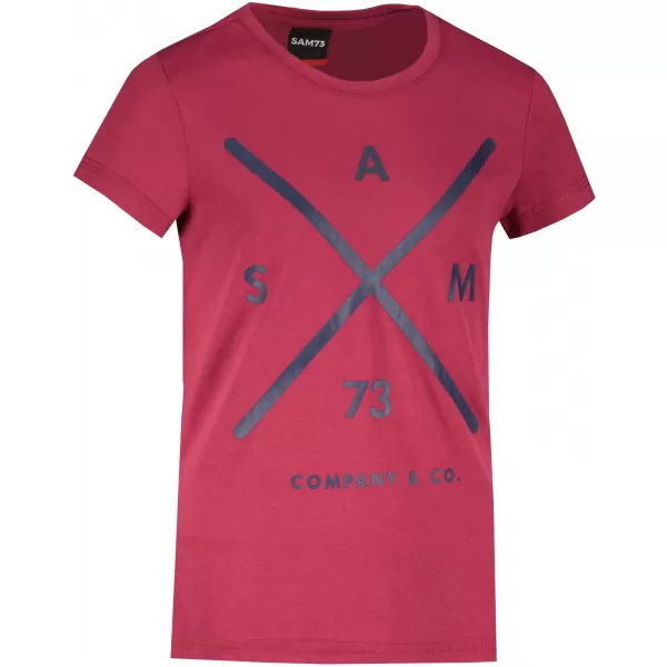  Girl's T -Shirt mit kurzen Ärmeln SAM 73 CAROLINE GT 554 DUNKELROSA 