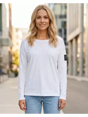 Frauen t -Shirt mit langen Ärmeln SAM 73 VIRGINIA WT 832 WEIß