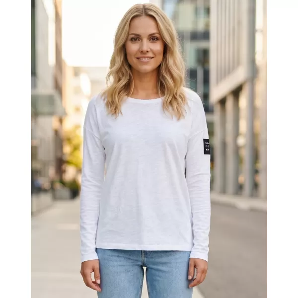  Frauen t -Shirt mit langen Ärmeln SAM 73 VIRGINIA WT 832 WEIß 