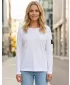 Frauen t -Shirt mit langen Ärmeln SAM 73 VIRGINIA WT 832 WEIß