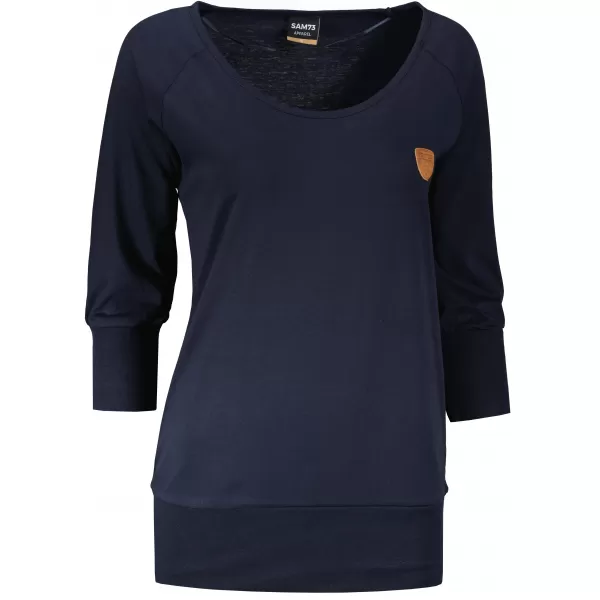 Frauen t -Shirt mit langen Ärmeln SAM 73 ELENA WT 831 DUNKELBLAU 