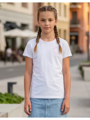 Girl's T -Shirt mit kurzen Ärmeln SAM 73 LEONI GT 553 WEIß