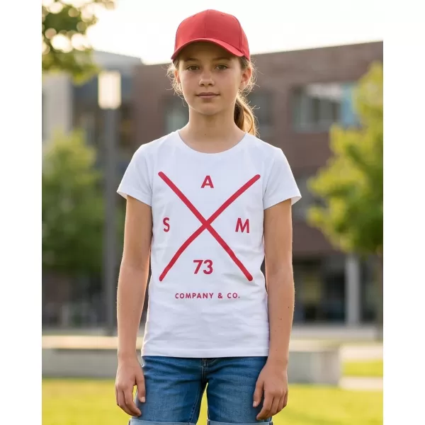  Girl's T -Shirt mit kurzen Ärmeln SAM 73 CAROLINE GT 554 WEIß 