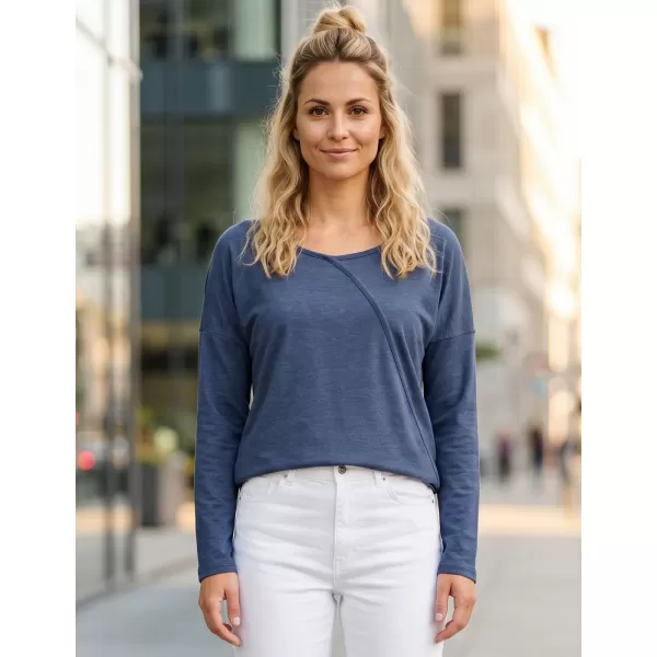  Frauen t -Shirt mit langen Ärmeln SAM 73 SANDRA WT 830 BLAU 