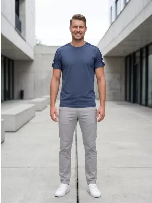 Herren t -Shirt mit kurzen Ärmeln SAM 73 BONO MT 782 BLAU