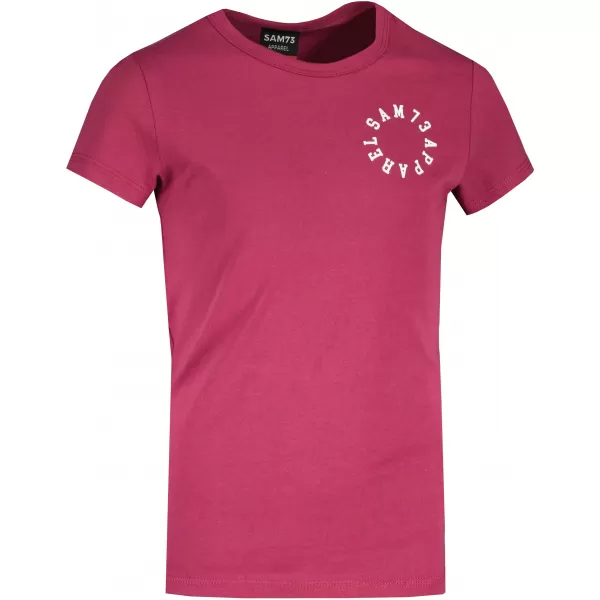  Girl's T -Shirt mit kurzen Ärmeln SAM 73 LEONI GT 553 DUNKELROSA 