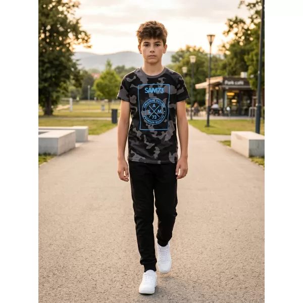  Boy T -Shirt mit kurzen Ärmeln SAM 73 TOBY BT 549 SCHWARZ 