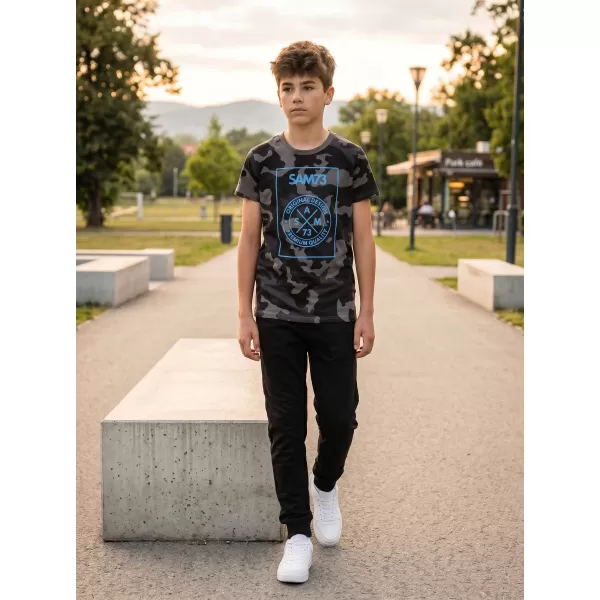  Boy T -Shirt mit kurzen Ärmeln SAM 73 TOBY BT 549 SCHWARZ 