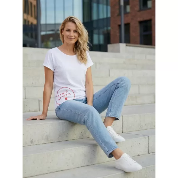  Frauen t -Shirt mit kurzen Ärmeln SAM 73 LEAH WT 828 WEIß 