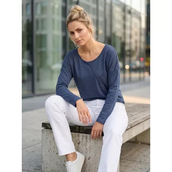  Frauen t -Shirt mit langen Ärmeln SAM 73 SANDRA WT 830 BLAU 